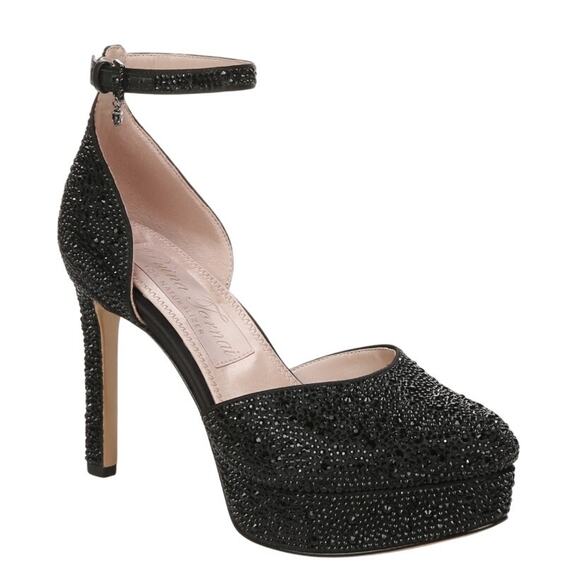 Naturalizer Pnina Tornai Womens Rak Platform Pump US 5.5 M Black Satin EUC - Picture 1 of 14